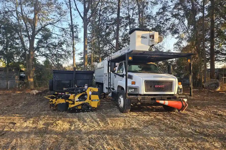 Reliable tree service in St Pauls, NC Our tree service at work in St Pauls, NC